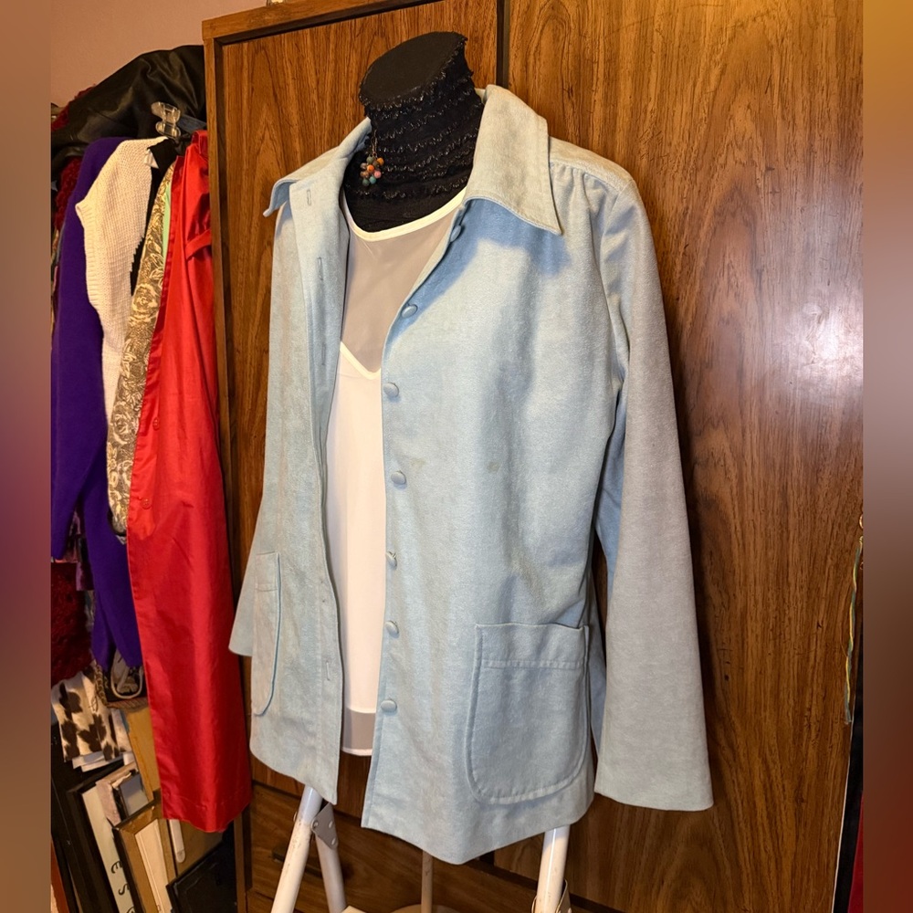 Vintage Sky Blue Pant Suit
